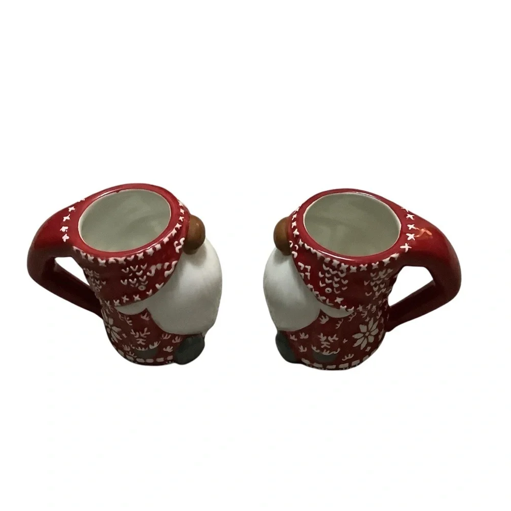 Pottery barn gnome Christmas mugs